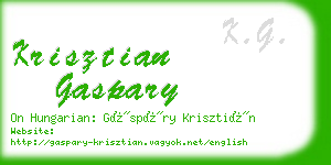 krisztian gaspary business card